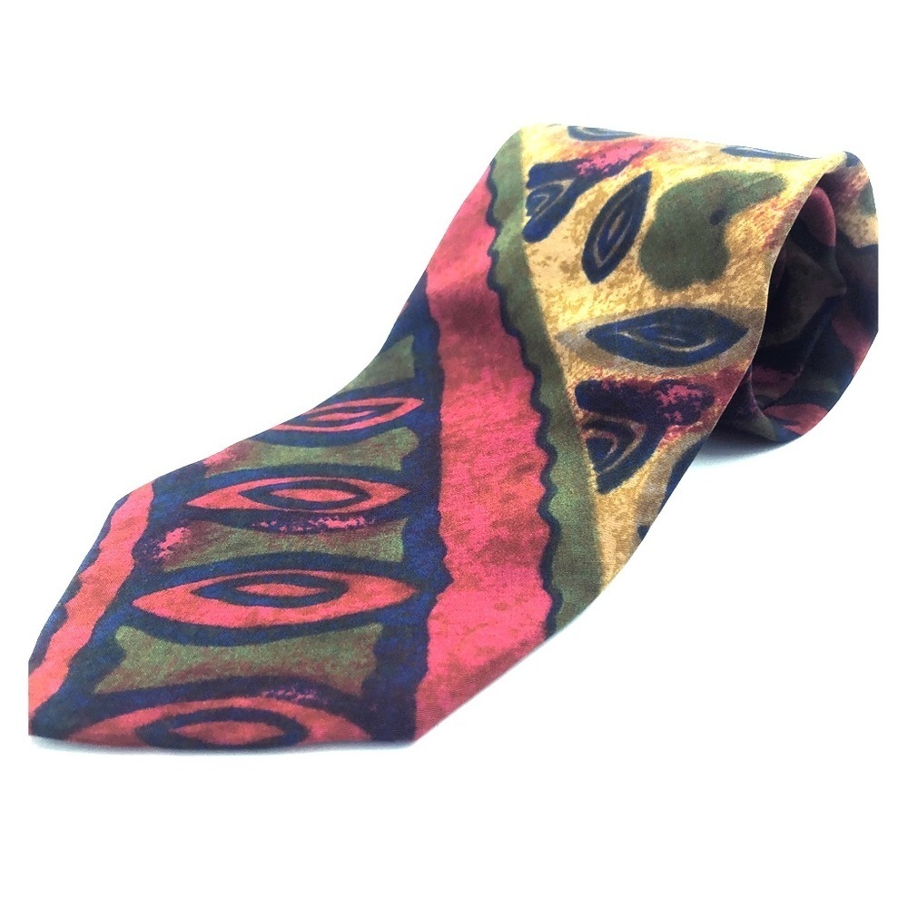 Christian Dior Monsieur Abstract Colorful Silk Tie